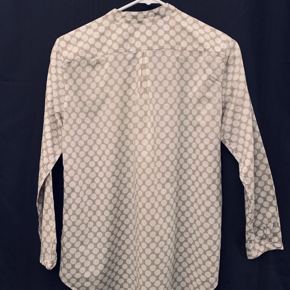 Fossil cotton tieneck buttondown blouse 3/4sleeves - Picture 3 of 5